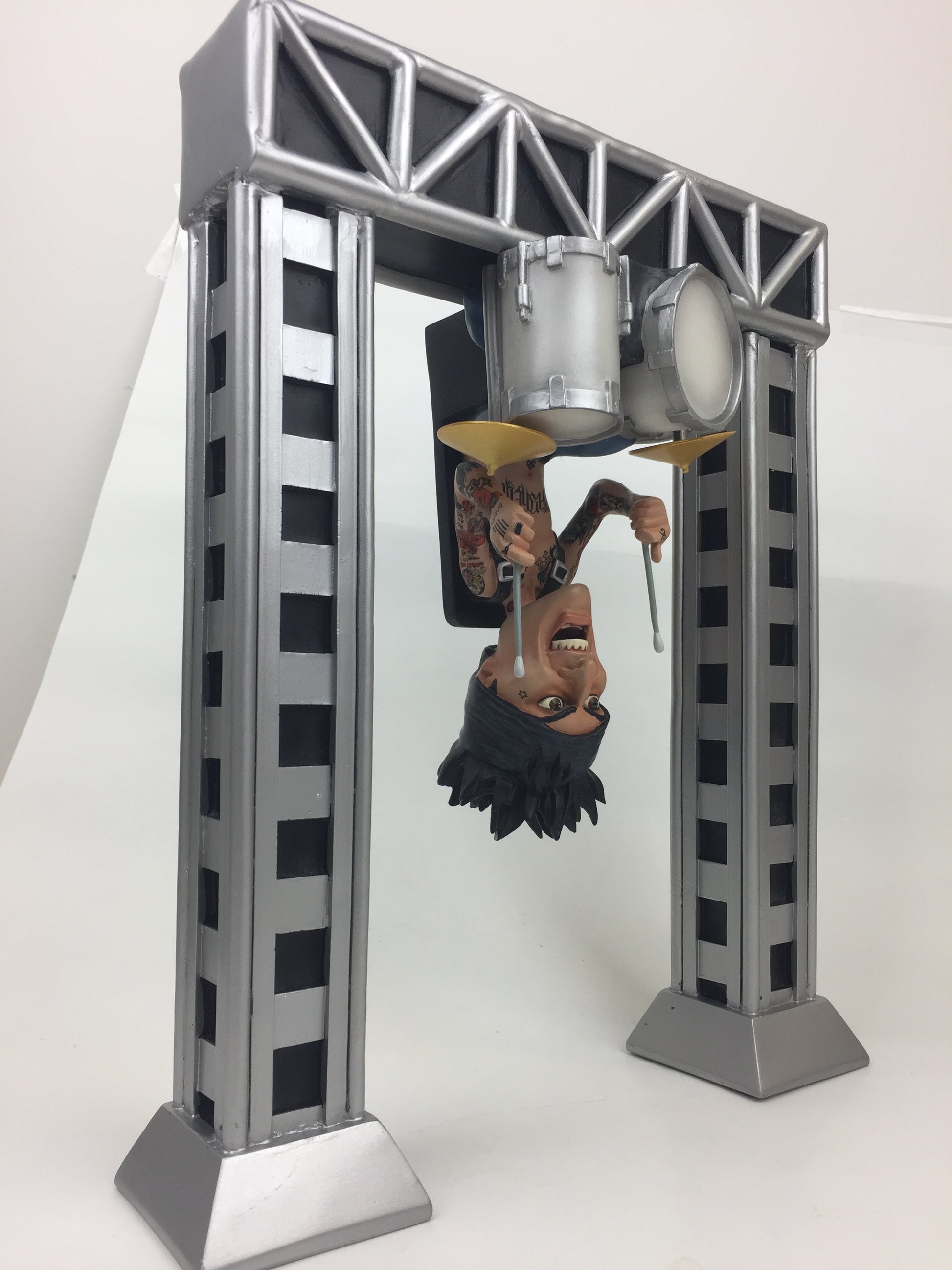 Motley Crue 8" Resin Bobblehead Statue: Tommy Lee with Upside Down Drum Rig