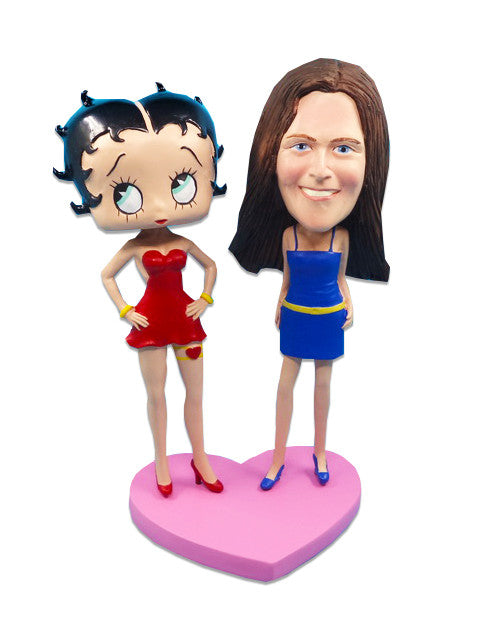 Betty Boop & Female Friend Custom Bobblehead