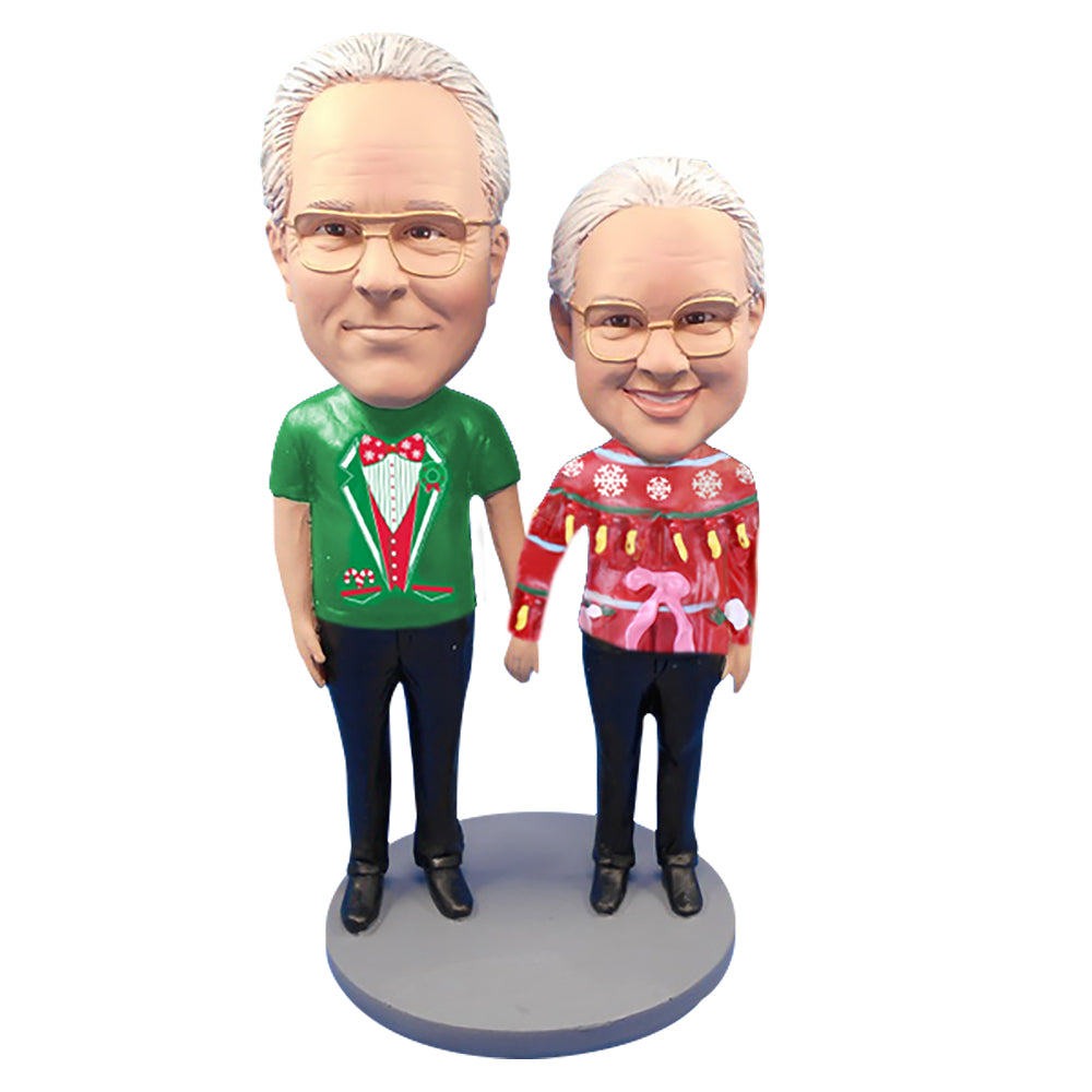Custom Bobbleheads: Ugly Sweater Couple