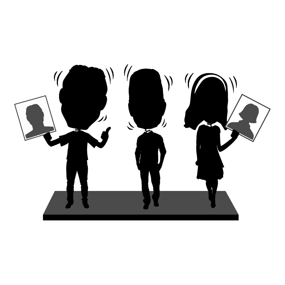 Custom Bobbleheads:Head To Toe Triple Bobblehead Design