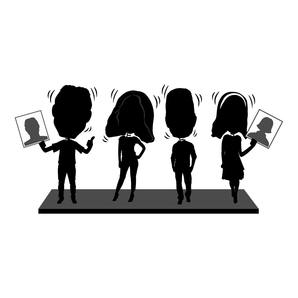 Custom Bobbleheads:Head To Toe Quadruple Bobblehead Design