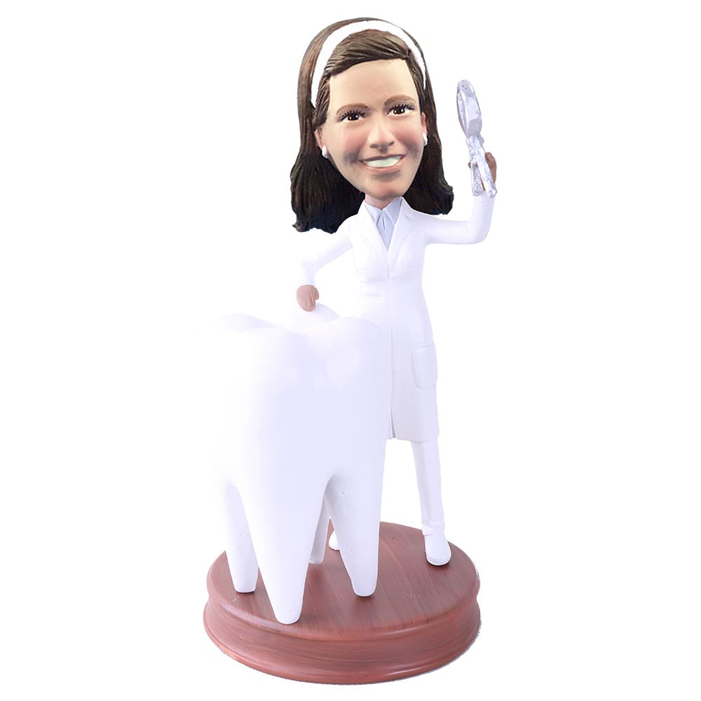 Female Dentist Pulling Teeth