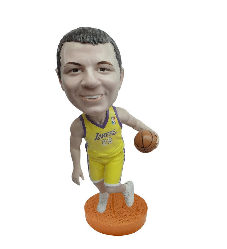 Los Angeles Lakers Driving Towards The Basket Standard Base