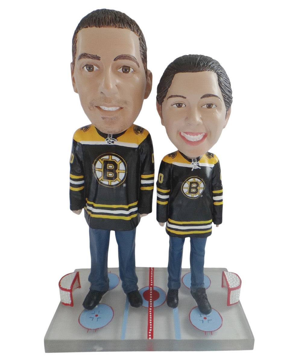 Boston Bruins Male and Female Fans
