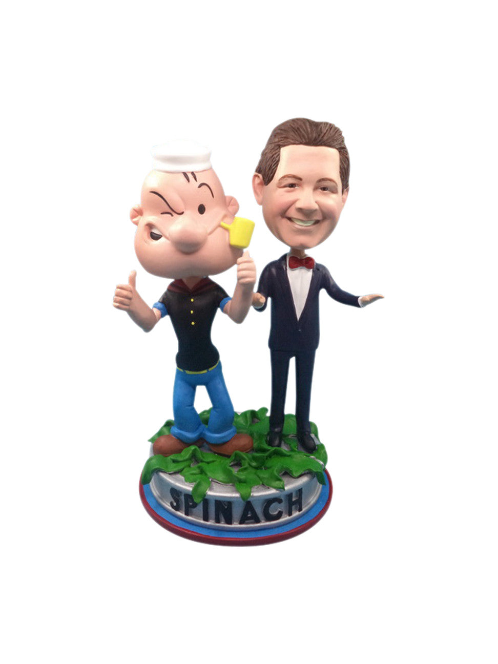 Popeye Thumbs up on Spinach Custom Bobblehead