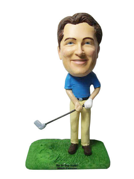 Golf Man Chipping To The Green