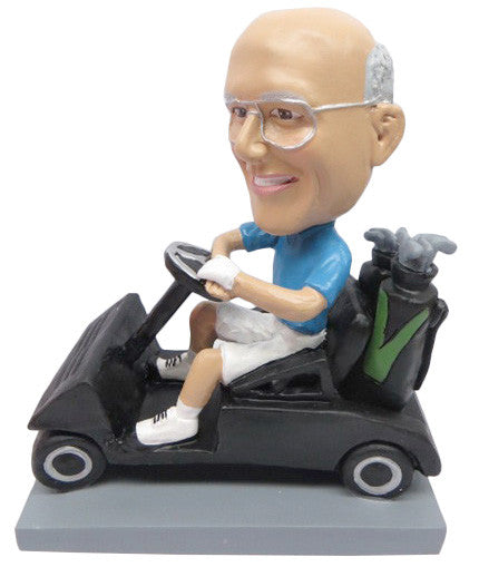 Sports Male Golfer in Cart