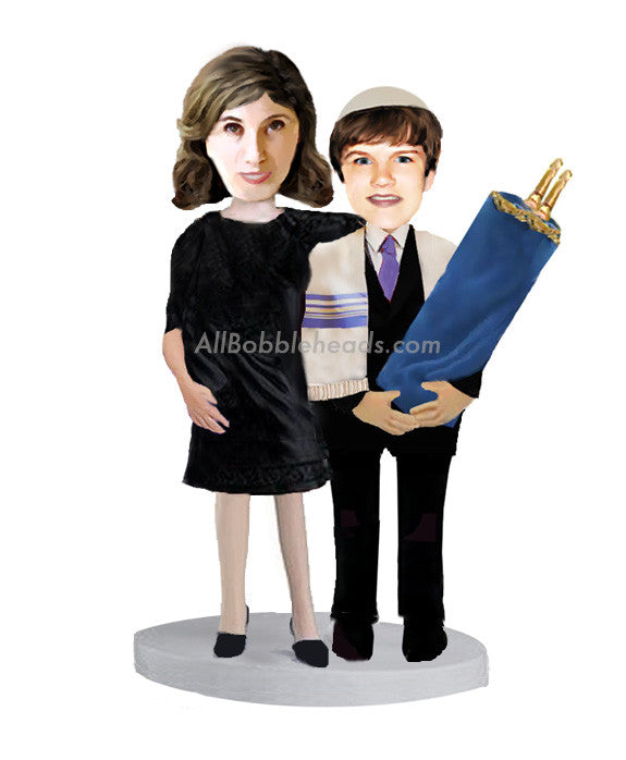 Couple Religious Bar Mitzvah Mother and Son