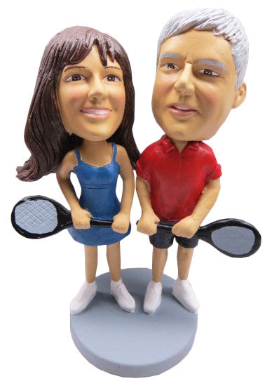 Couples Playing Tennis