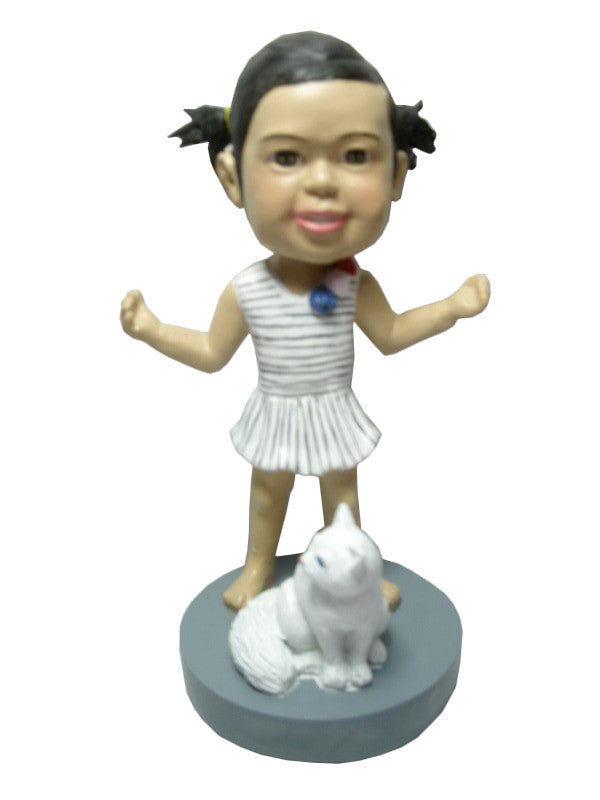 Little Girl & Her Cat